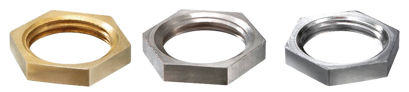 Locknuts, GM, brass, metric, DIN 89280