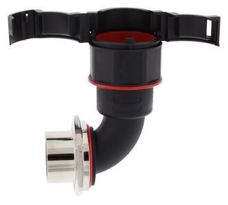 BraceFITTING, 90°angle, with internal thread, polyamide / brass, EMBF90I, metric