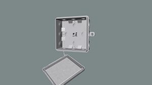 The lid can be attached to the box so that it cannot be lost or fall down.