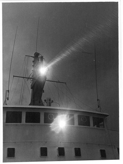 A searchlight in action