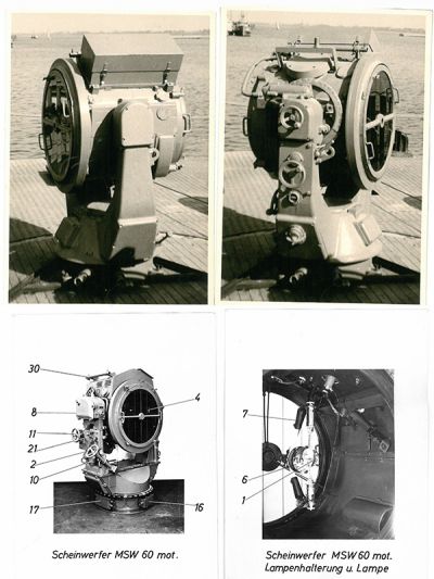 Marine searchlight MSW 60