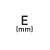 Corner dimension E (mm)